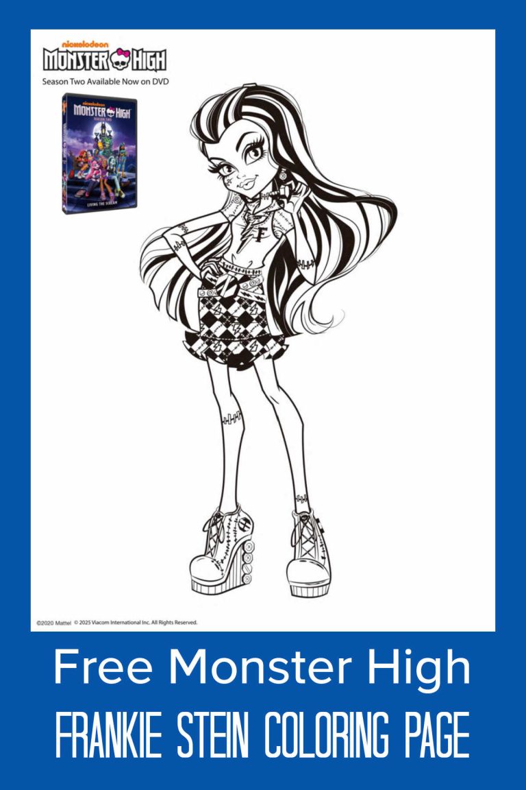 Free Printable Frankie Stein Coloring Page - Mama Likes This