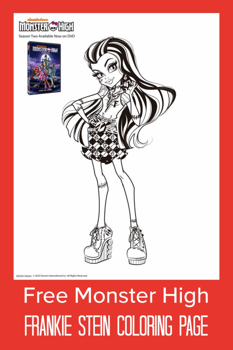 Free Printable Frankie Stein Coloring Page - Mama Likes This