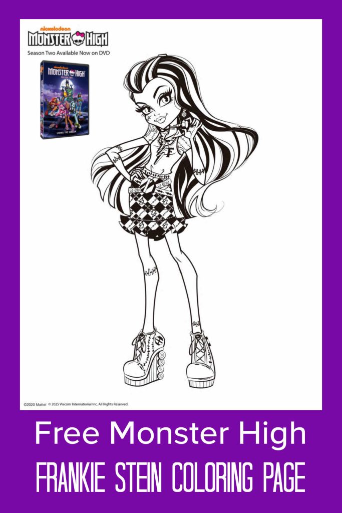 Free Printable Frankie Stein Coloring Page - Mama Likes This
