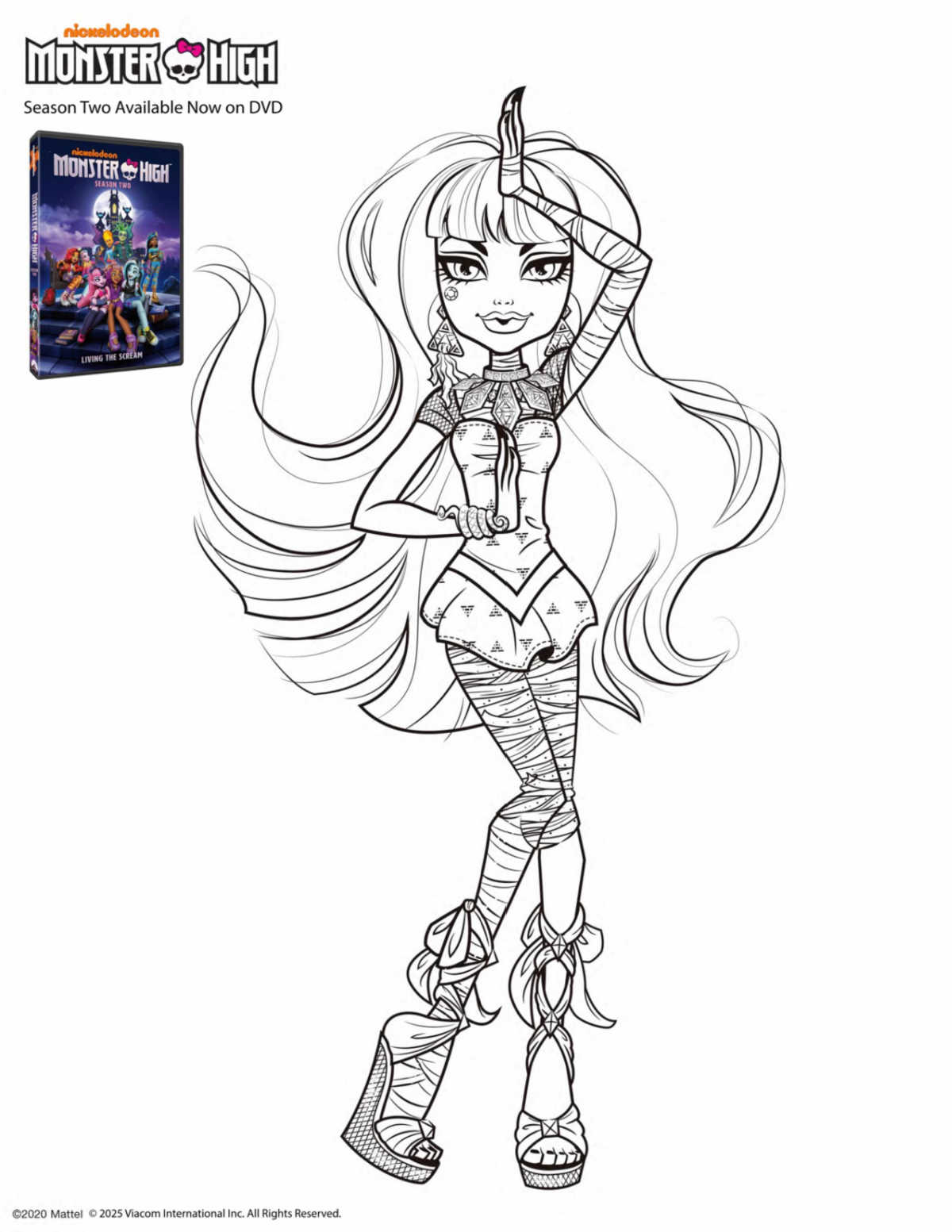 monster high cleo de nile coloring page