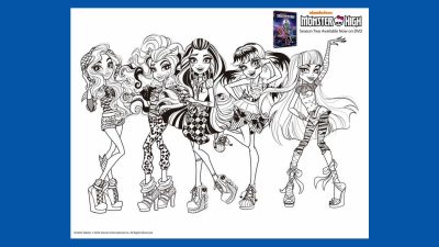 monster high free printable coloring page