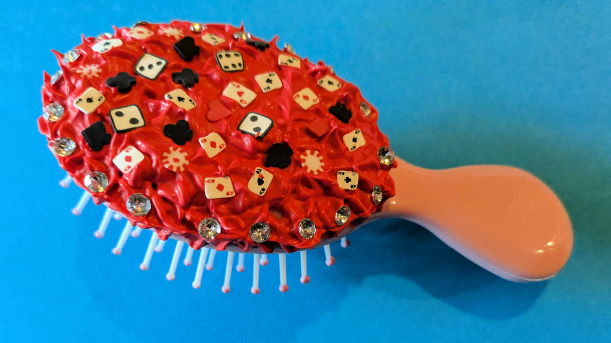 vegas cream glue hair brush diy