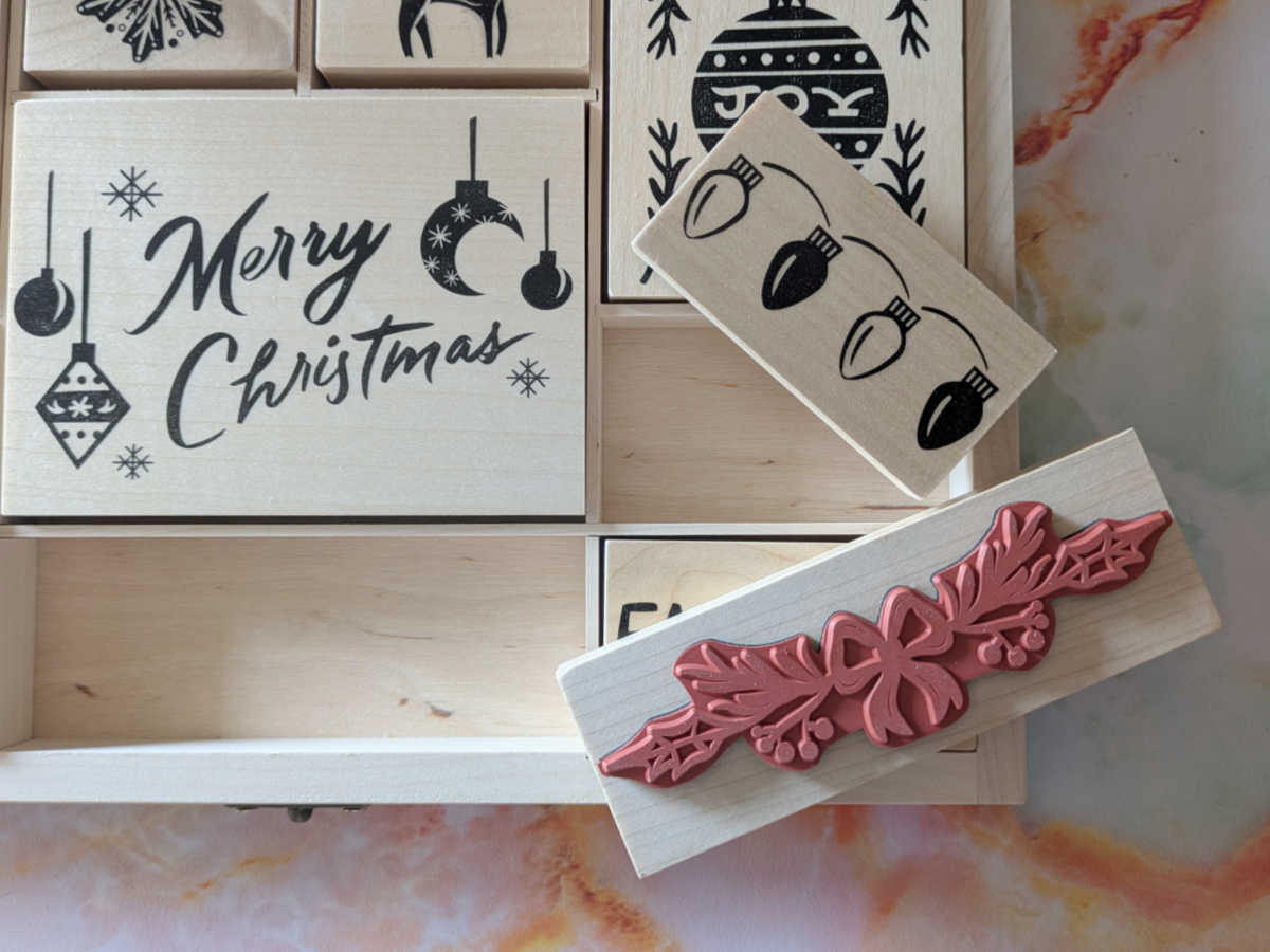 christmas rubber stamps