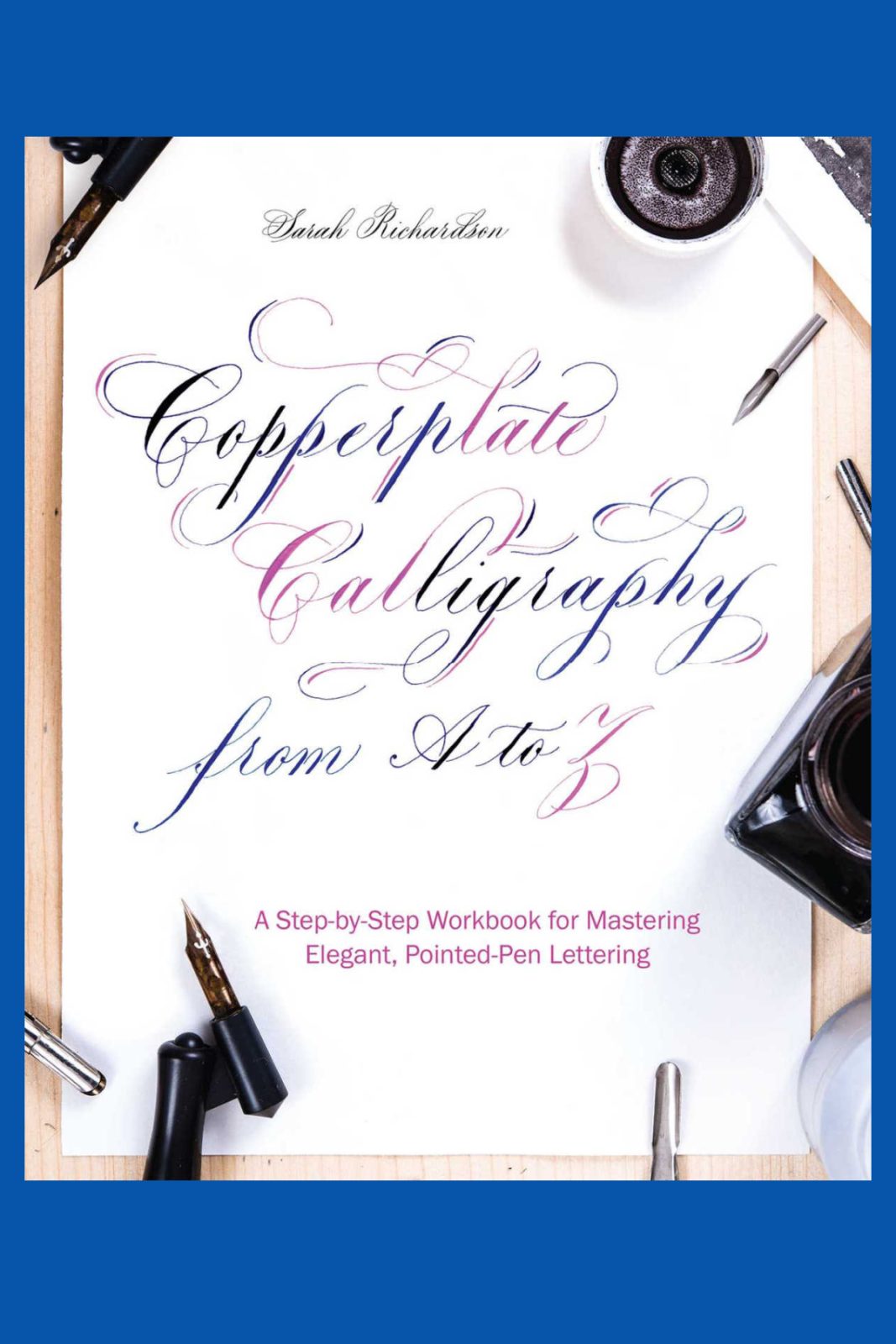 Discover the beauty of pointed-pen in Copperplate Calligraphy from A to Z. The book provides a step-by-step approach to mastering this elegant script as you delve into the timeless art.
