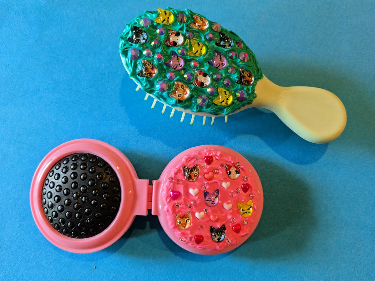 cream glue cat hair brushes diy