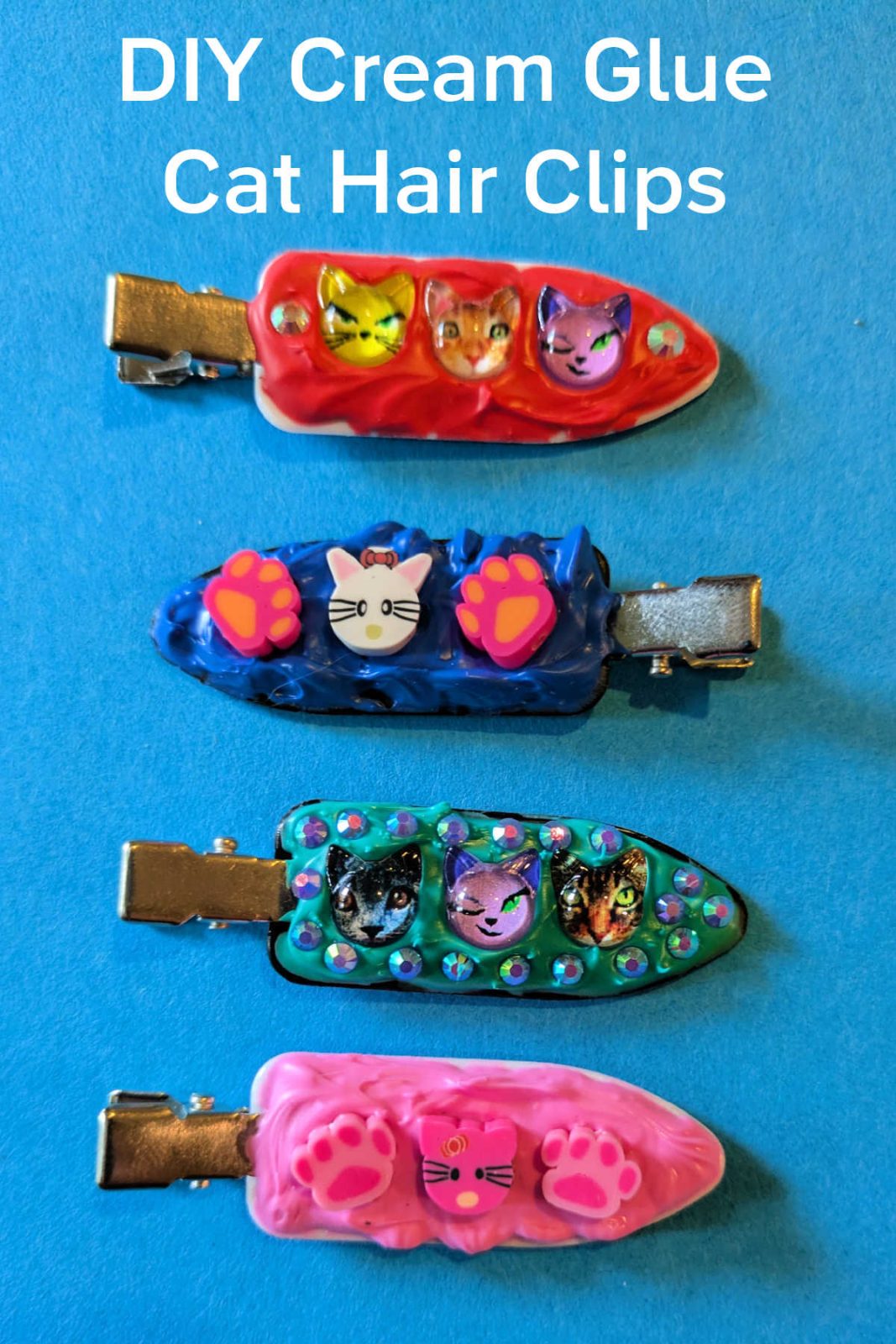 Show off your love for feline friends with this adorable Cream Glue Cat Hair Clip Craft! This easy and fun DIY activity uses vibrant cream glue, charming cats, paws, and other decorations to create unique and purr-fect hair accessories for cat lovers of all ages.