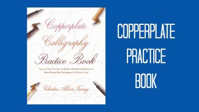 pointed pen copperplate calligraphy practice book