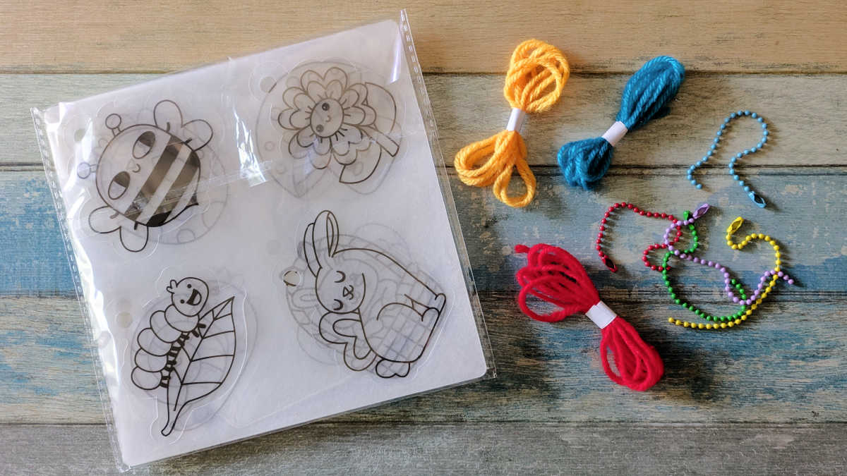 supplies included in shrink-its shrink art kit