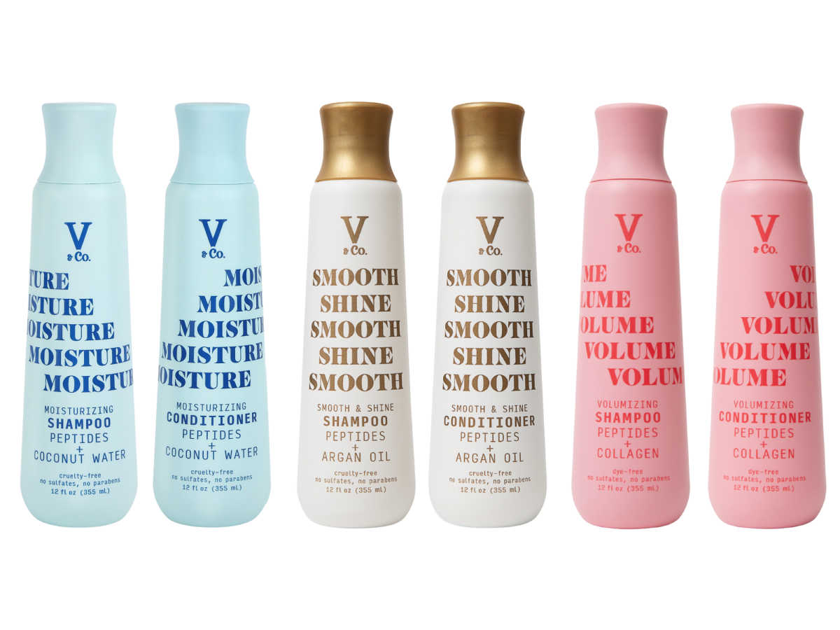 v and co shampoos and conditioners