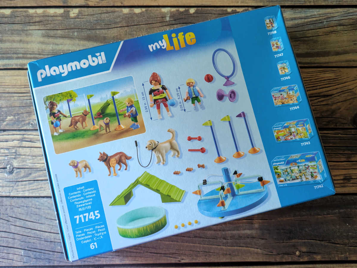 my life playmobil dog park set package