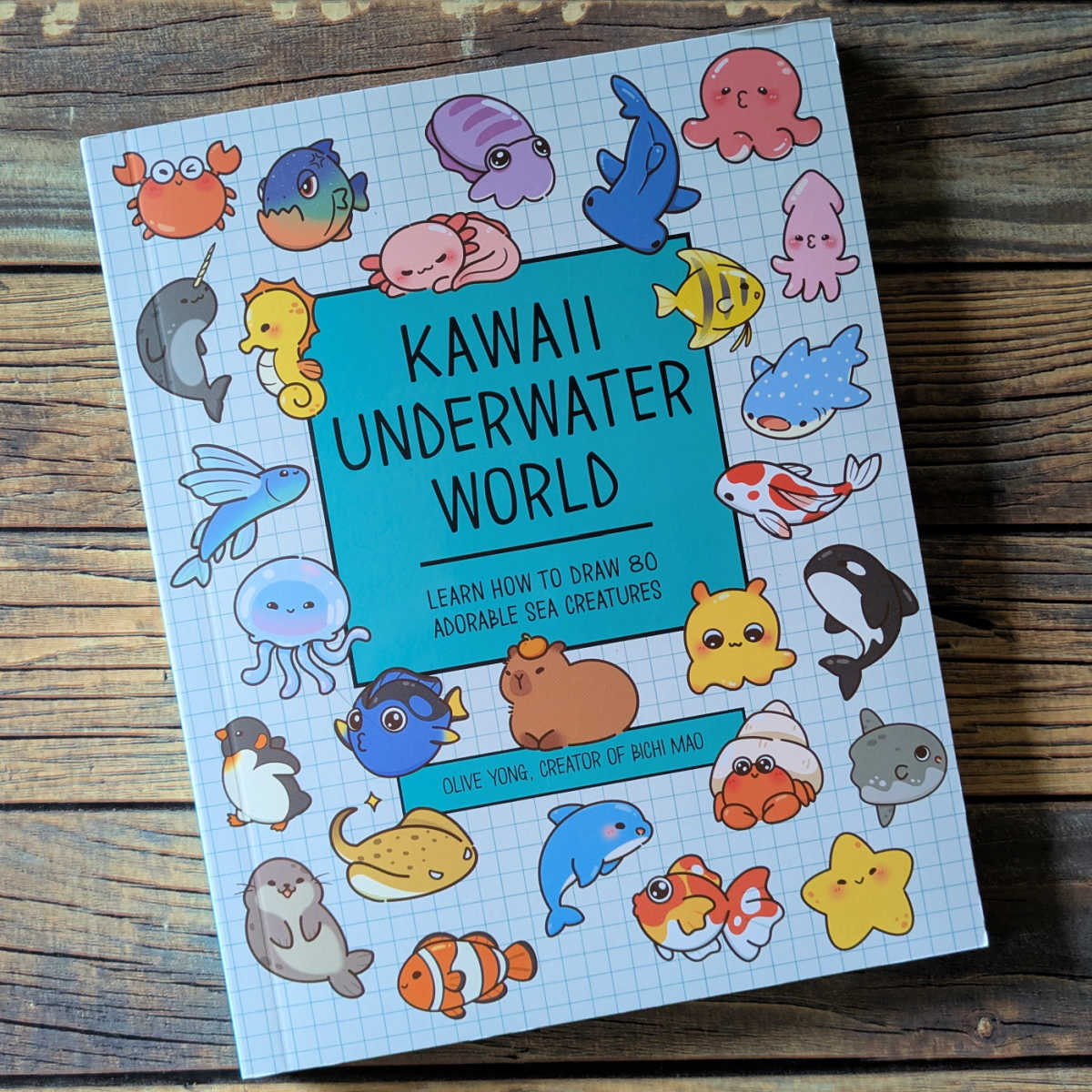 Learn how to draw 80 super cute sea creatures (sharks, otters, and more!) in Kawaii Underwater World. It's a perfect, trendy activity book for all ages and skill levels. 