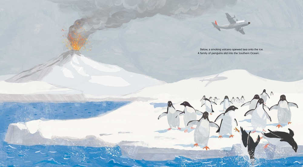 penguins on ice