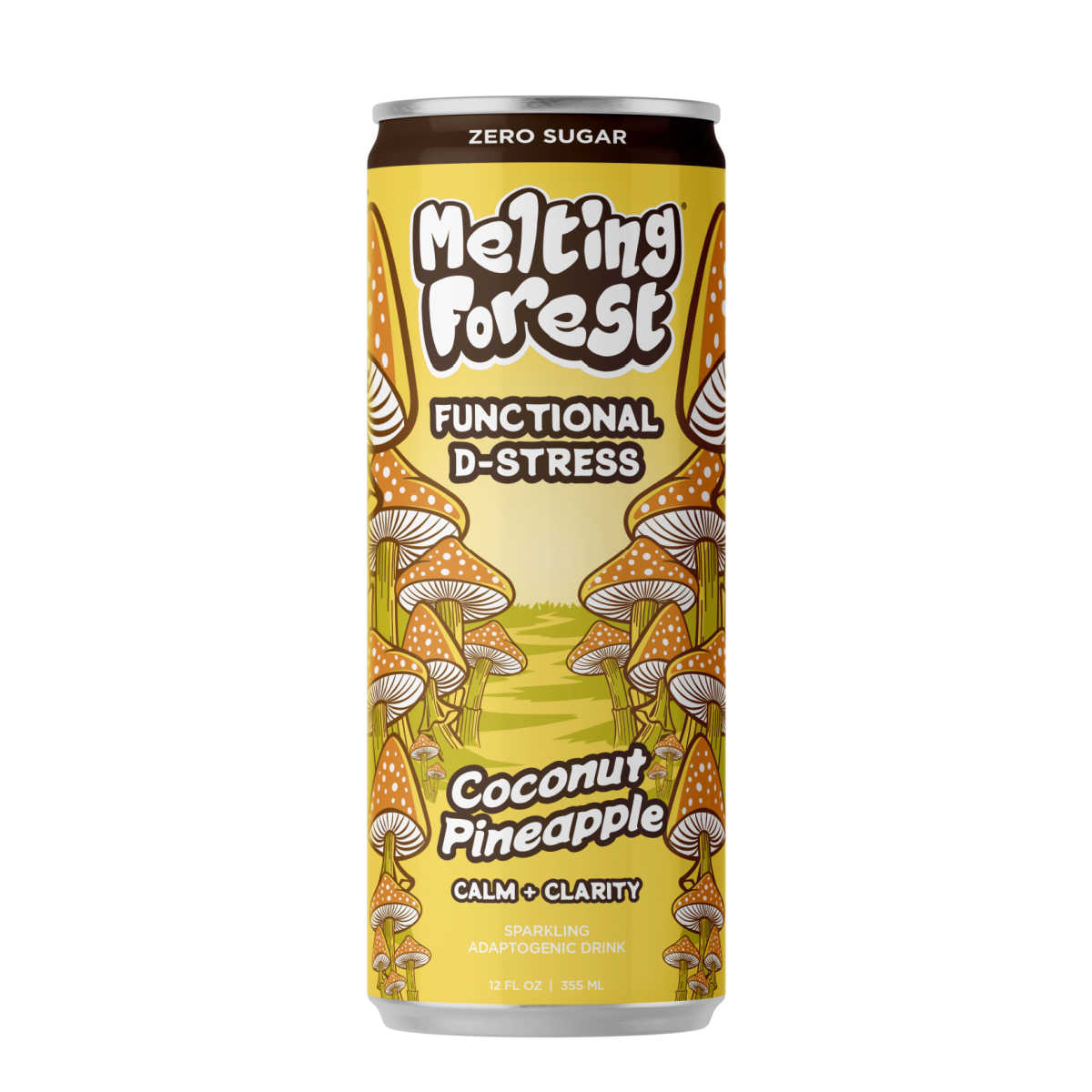 Melting Forest offers sparkling, functional beverages in lovely flavors like Coconut Pineapple. The gorgeous can artwork and adaptogenic mushrooms make them a unique and delicious choice!