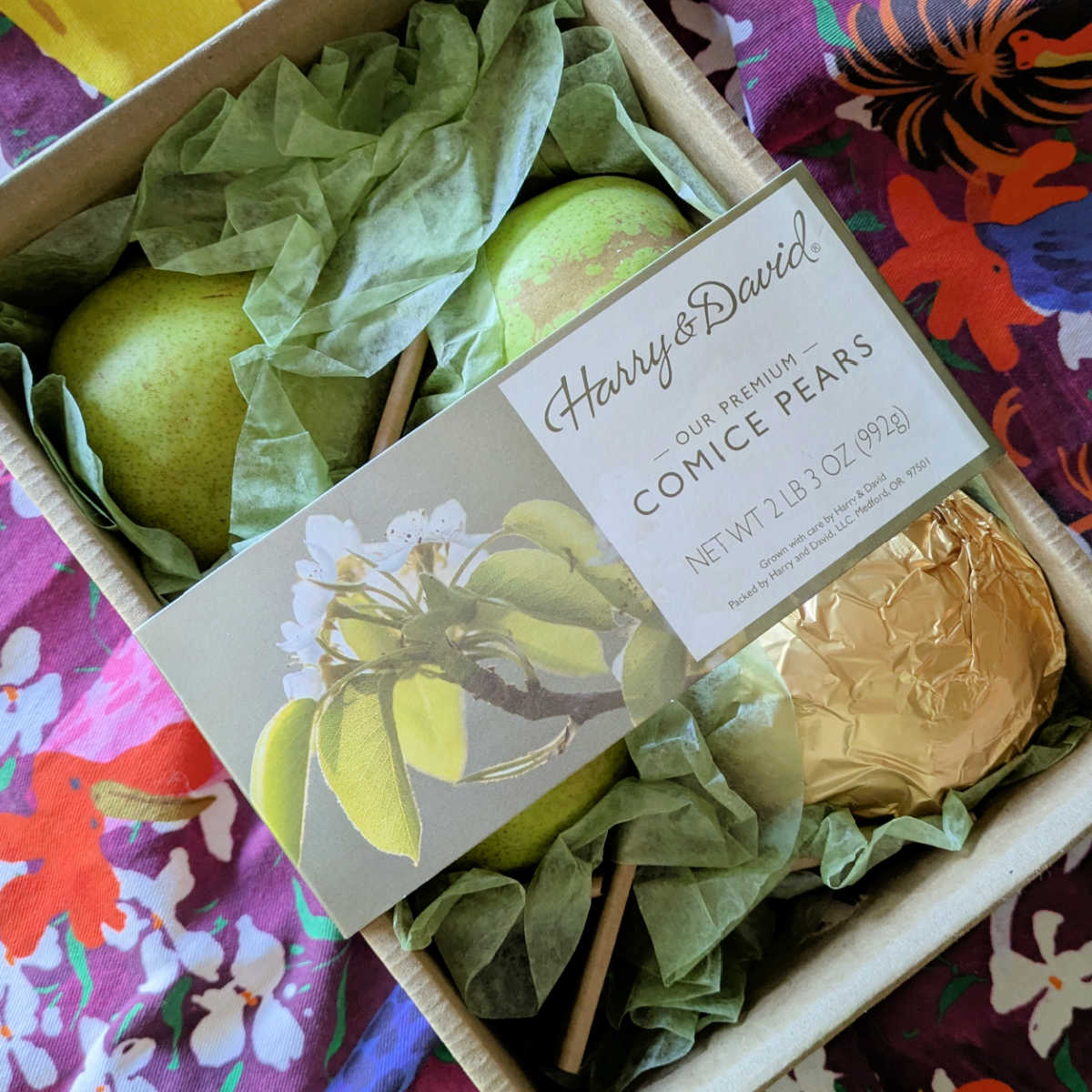 harry david comice pears box
