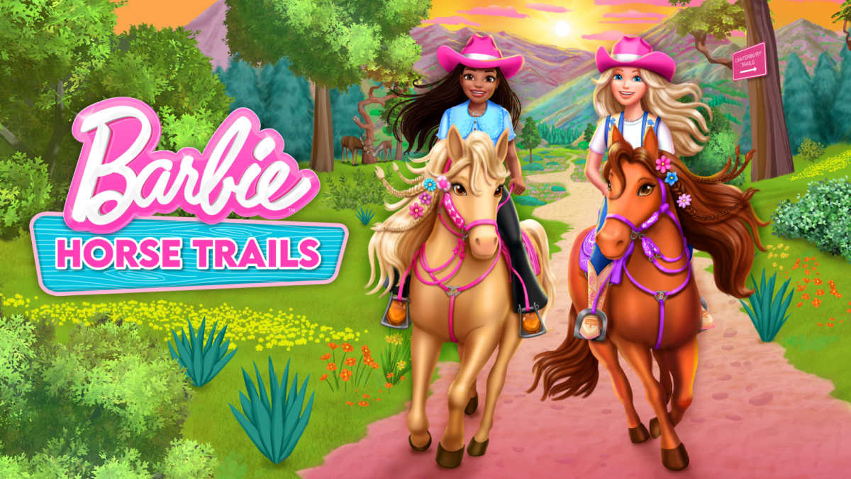 Barbie Horse Trails is the Rated E for Everyone game that lets your child explore beautiful landscapes, bond with their dream horse, and embark on a lighthearted journey.