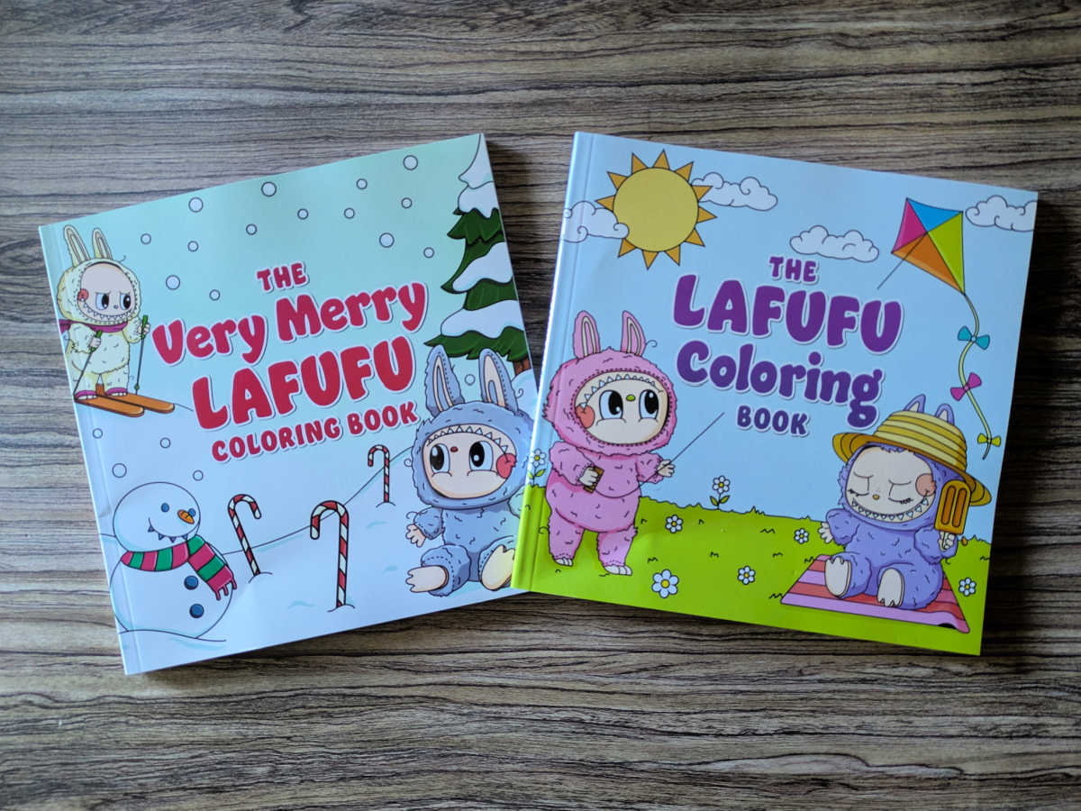 set of two lafufu coloring books