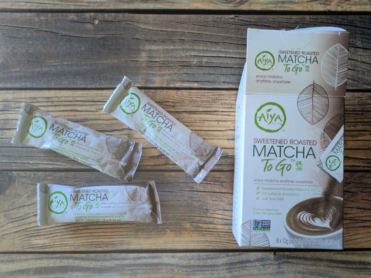 aiya sweetened roasted matcha to go