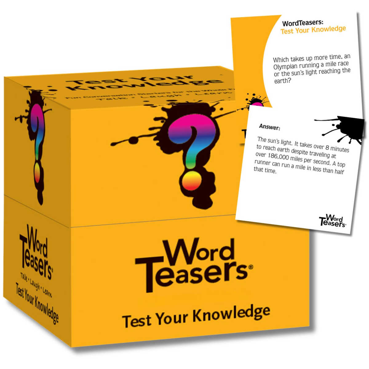 Test Your Knowledge word teasers cards