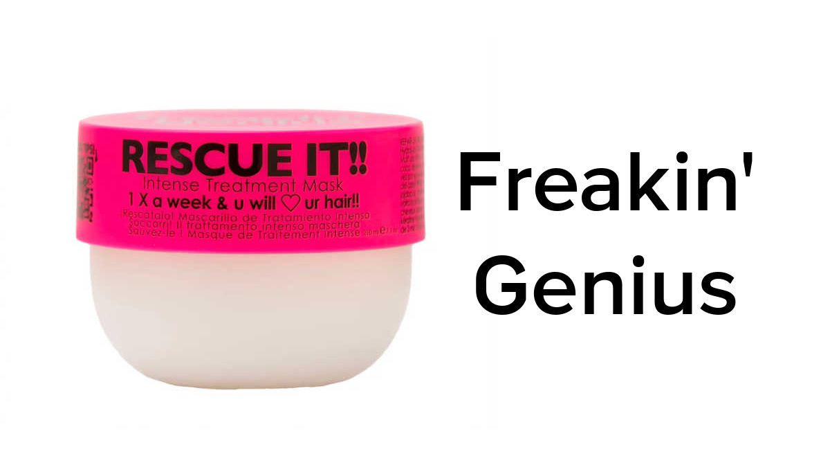 The Freakin' Genius Rescue it mask is a deep conditioning treatment and a delightful treat for your hair! It leaves my long, fine hair looking healthy, reduces flyaways, and has a pleasant blueberry scent. The high quality mask is easy to use!