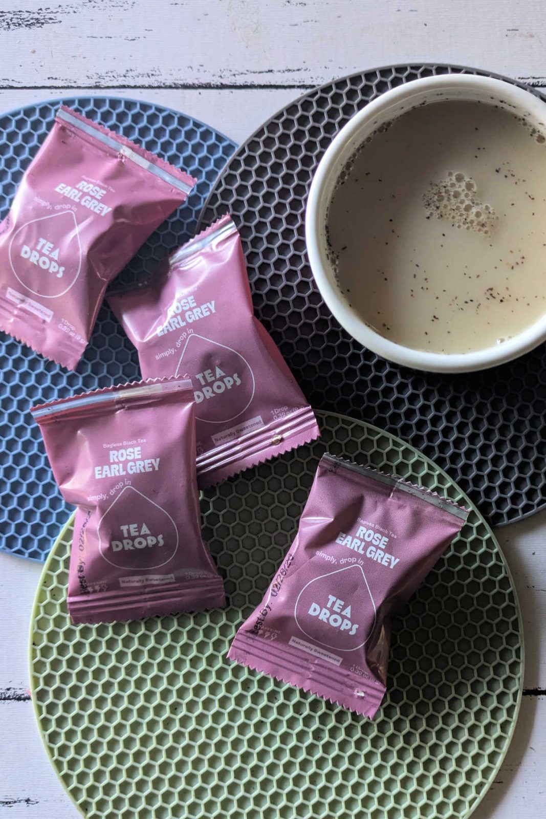 The Rose Earl Grey Tea Drops are an enjoyable and unique gift for tea lovers. They offer a nice smooth hint of roses to a classic Earl Grey flavor. They are sweet, but not too sweet, and delicious with milk!
