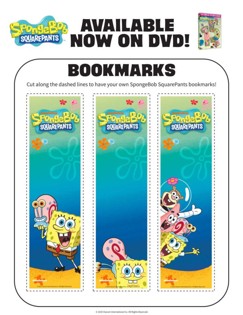 🧽 Ready, Aim, Fun! Free SpongeBob Printables from Bikini Bottom - Mama ...