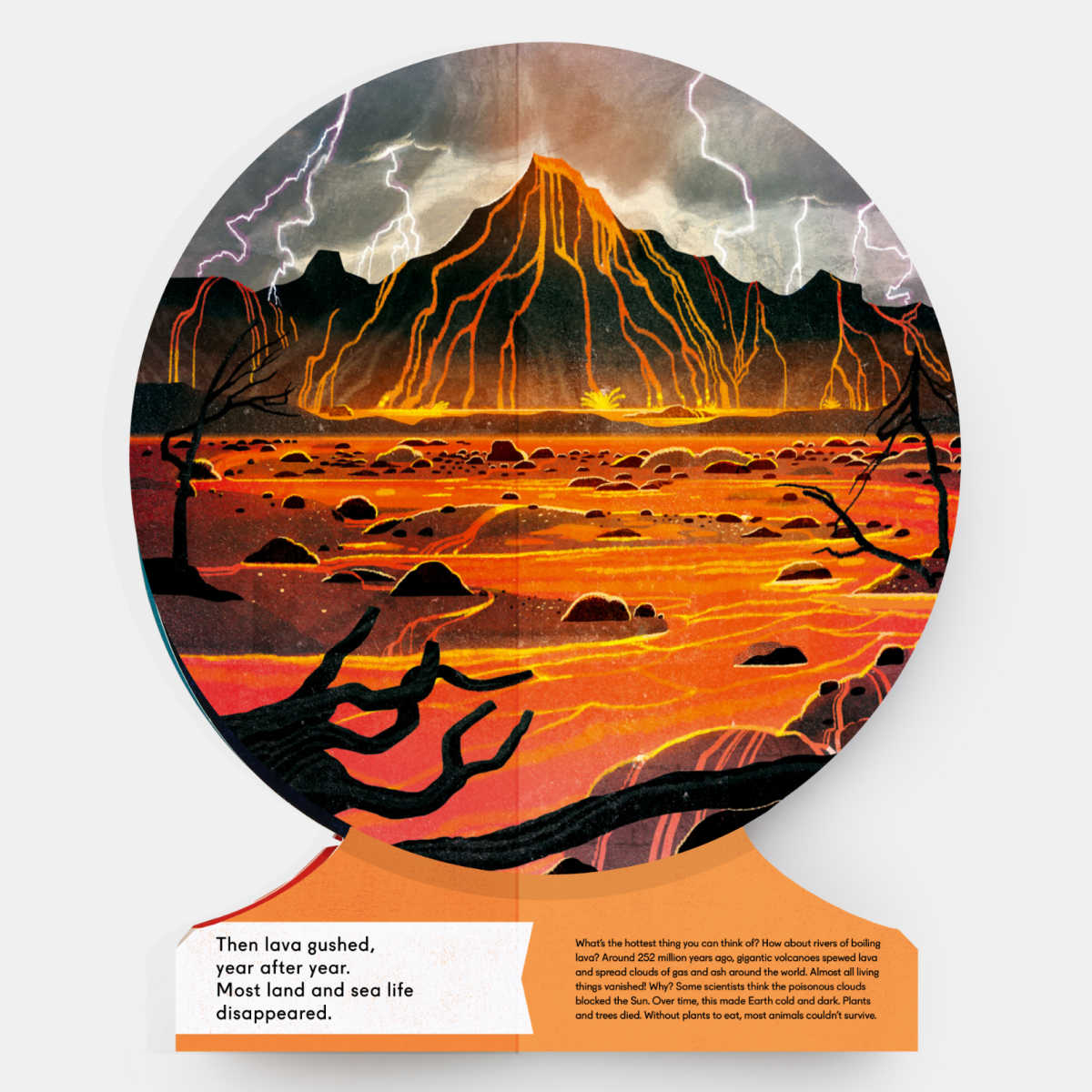 ancient volcano book pages