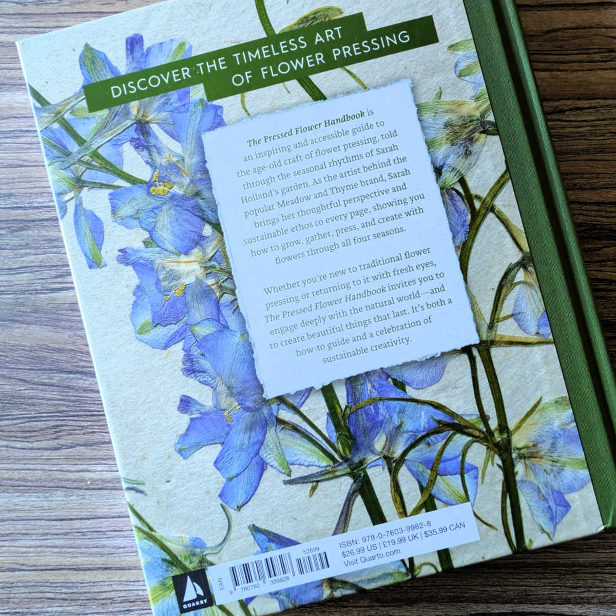 back cover The Pressed Flower Handbook