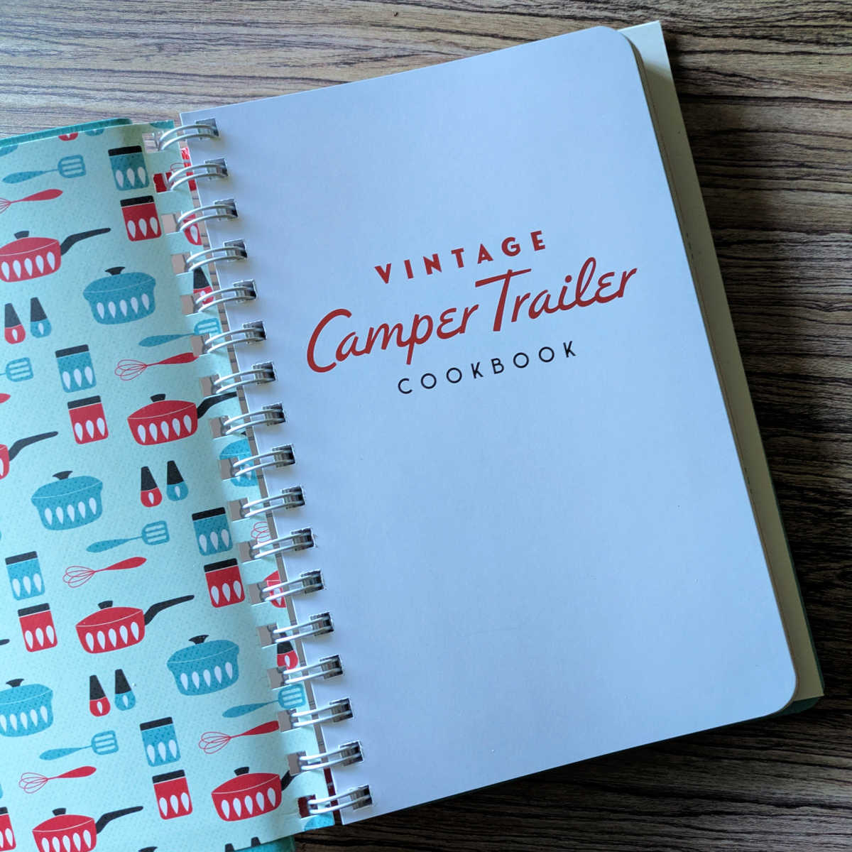 spiral vintage camper trailer cookbook