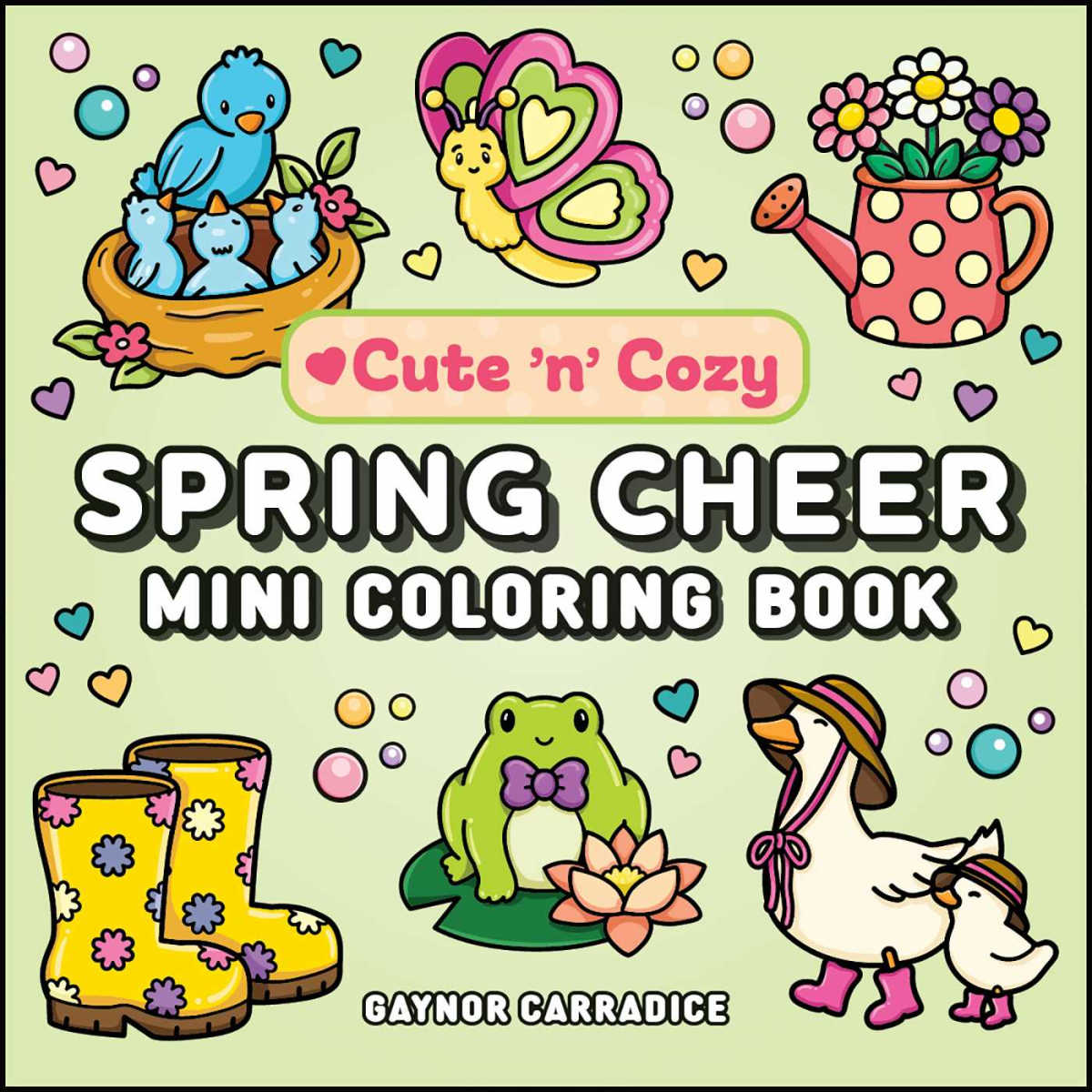 spring cheer mini coloring book