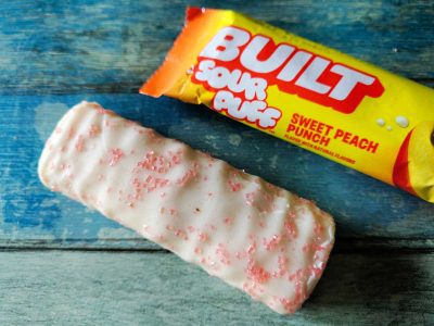 built sour puff sweet peach punch bar