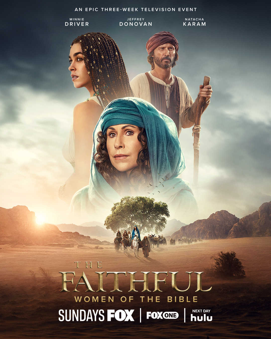 Mark your calendars for The Faithful: Women of the Bible! 📖 This three-week Biblical Event Series on FOX stars Minnie Driver and Natacha Karam, bringing the stories of Sarah, Hagar, and Rebekah to life. Premieres March 22. 🕊️