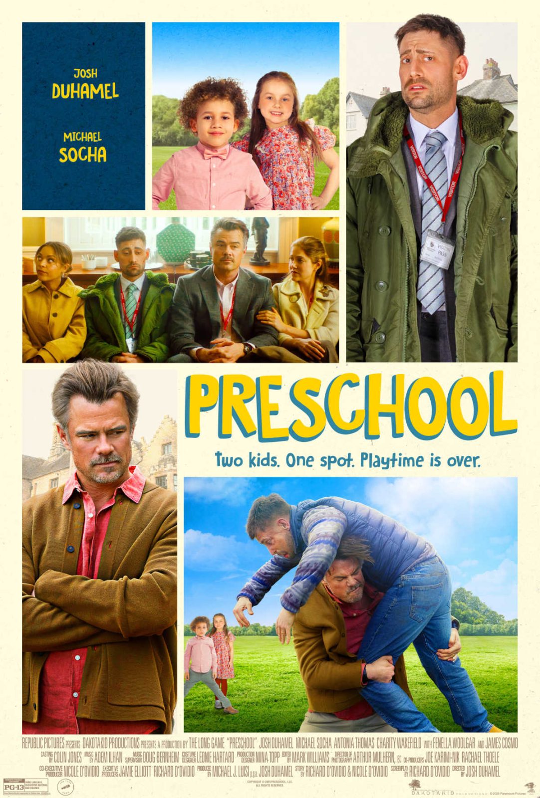 Get ready for the ultimate parenting showdown in Preschool! 🎒 Starring Josh Duhamel and Michael Socha, this hilarious PG-13 comedy explores the outrageous world of posh school admissions. Now available on digital! 🏫