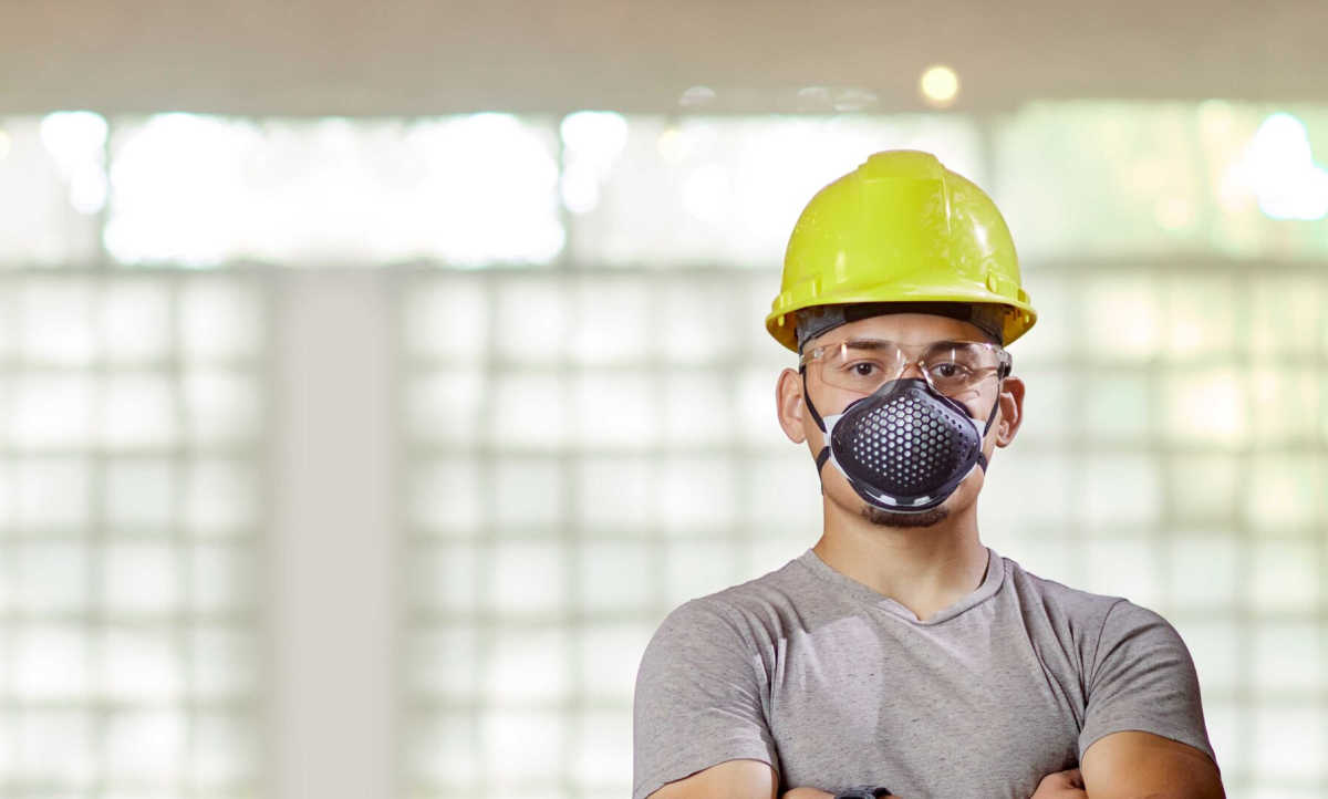 man wearing a makana mask