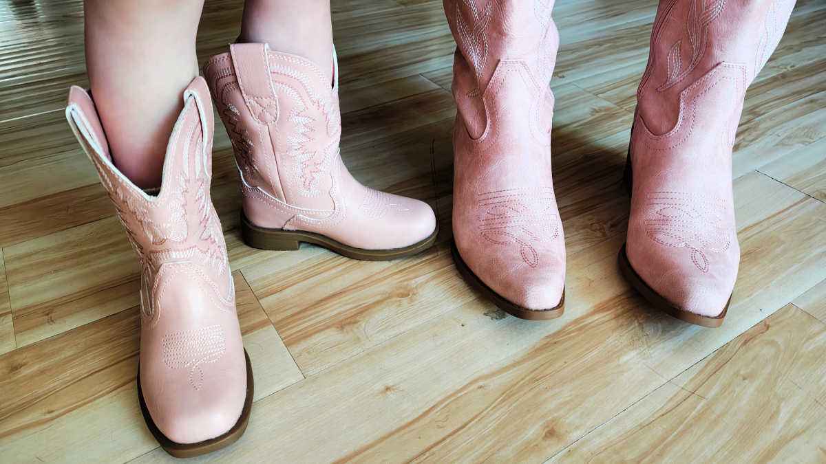 matching toddler and adult cowboy boots