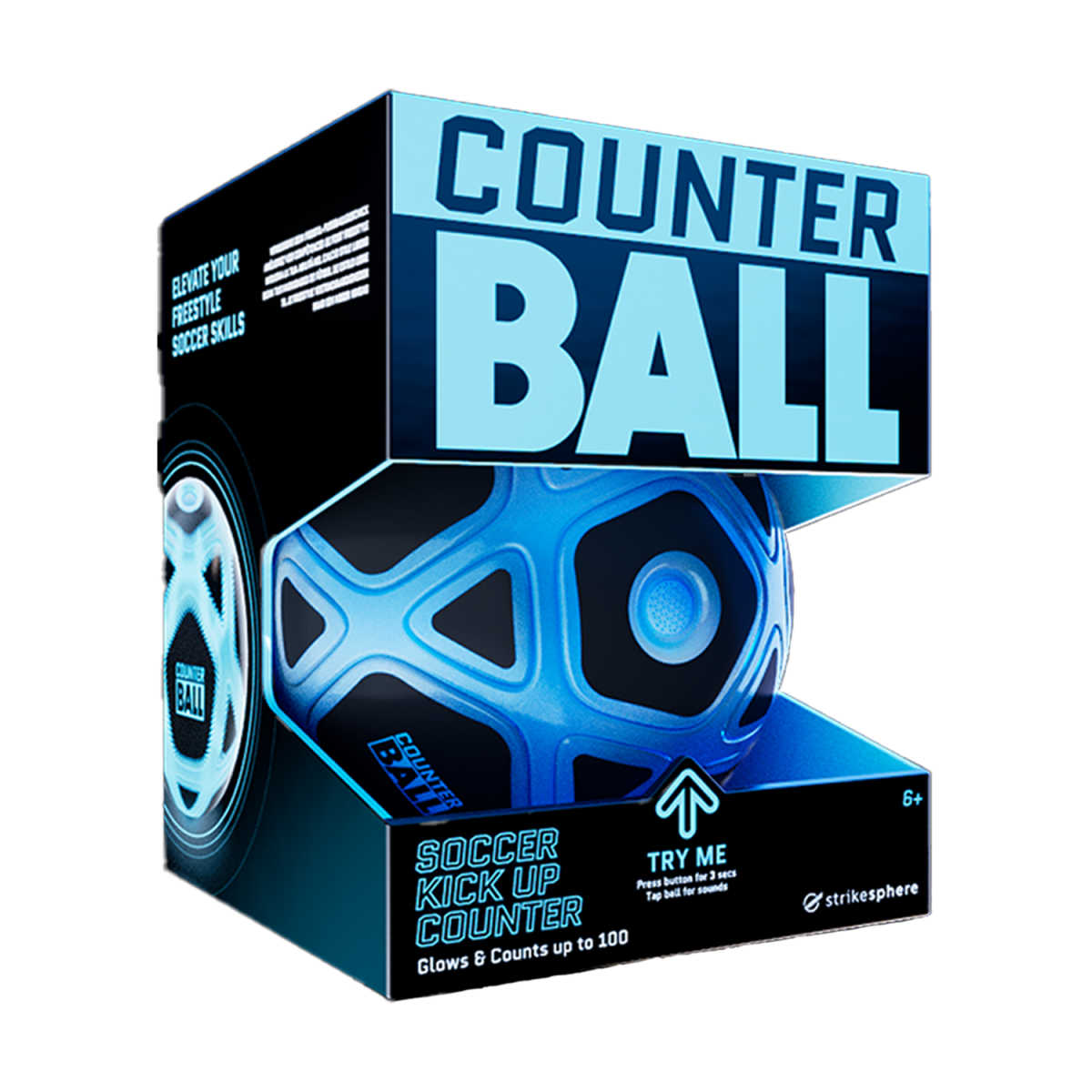 The Strikesphere Counter Ball is a durable, size 4 soccer ball that lights up and tracks up to 100 consecutive touches. With instant audio feedback and a performance-ready PVC construction, it is the perfect interactive gift for active play and serious training! ⚽