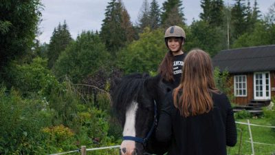 ukrainian girl riding horse