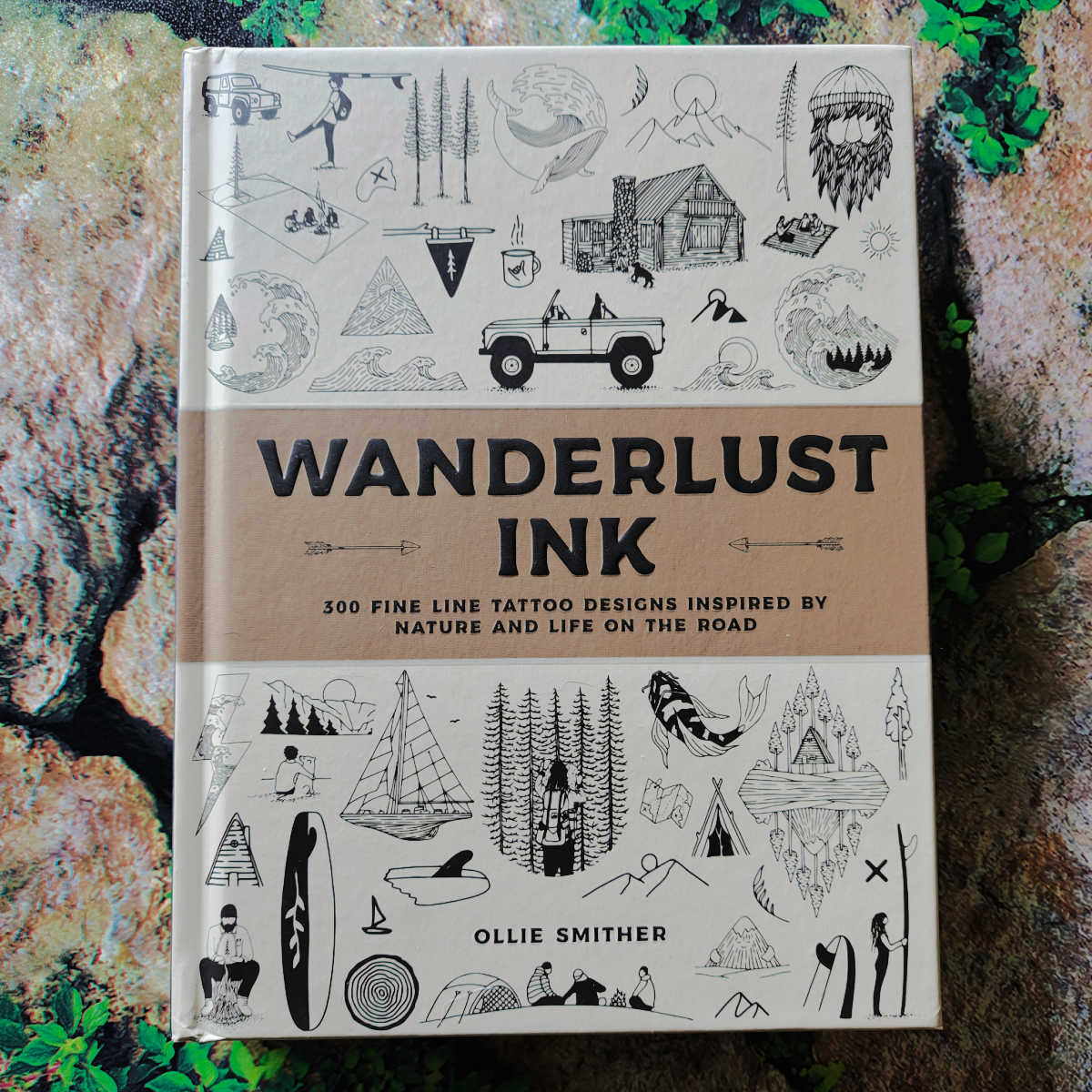 Wanderlust Ink is a collection of 300 nature and road-trip-inspired fine-line tattoo designs. The book gives creative inspiration for crafting, journaling, and sketching, while also remaining a perfect lookbook for anyone planning their next body art.