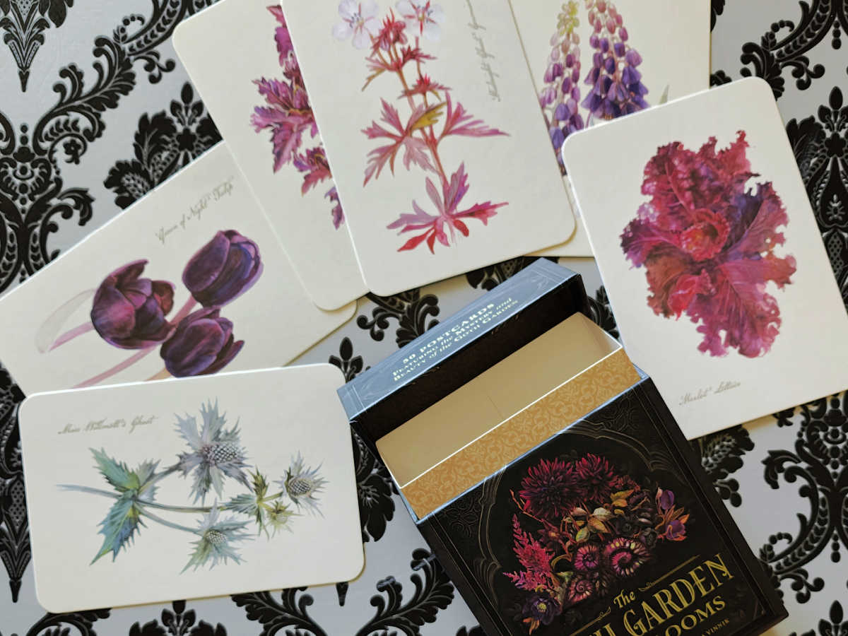 gothic botanical postcards