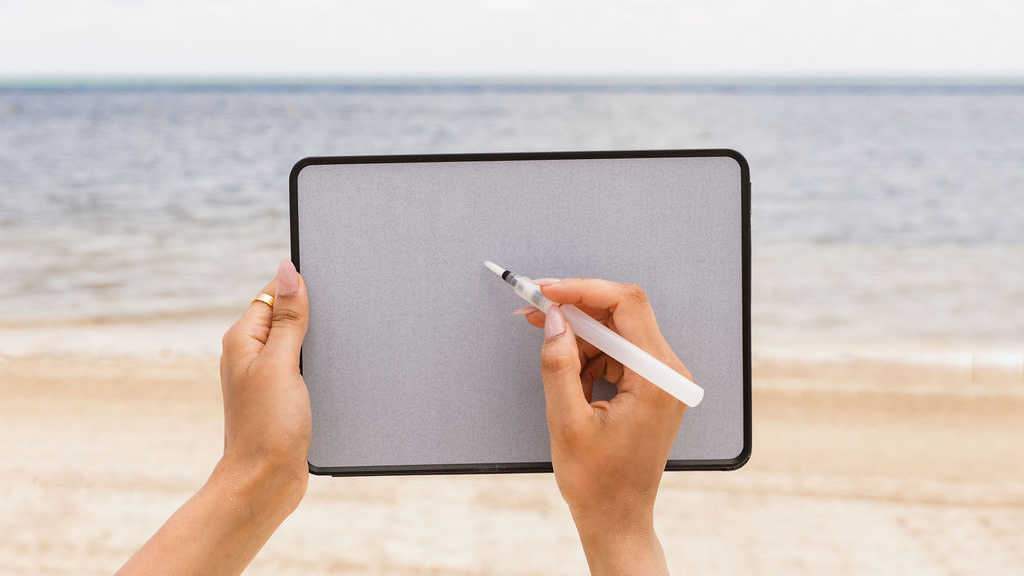 using buddha board enzo at the beach