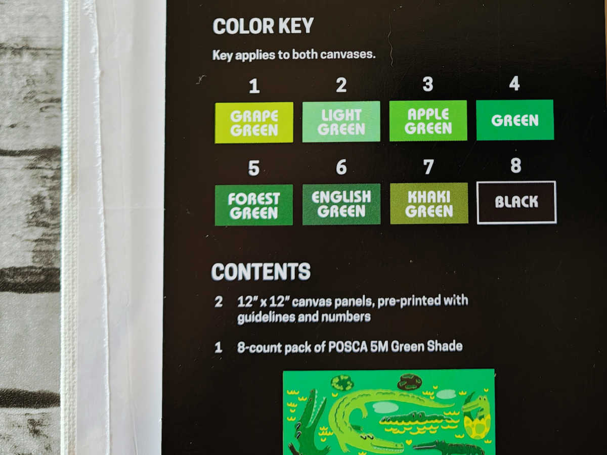 color key posca paint pen by number