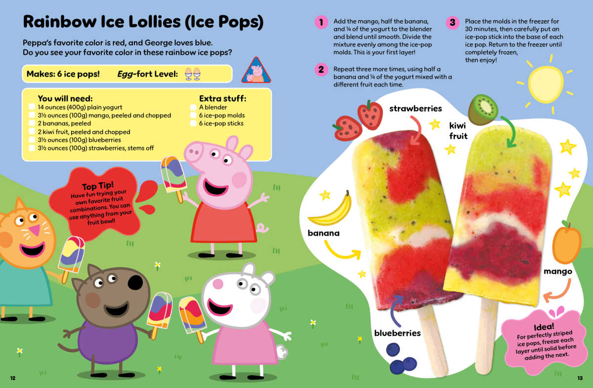 peppas rainbow ice pops recipe