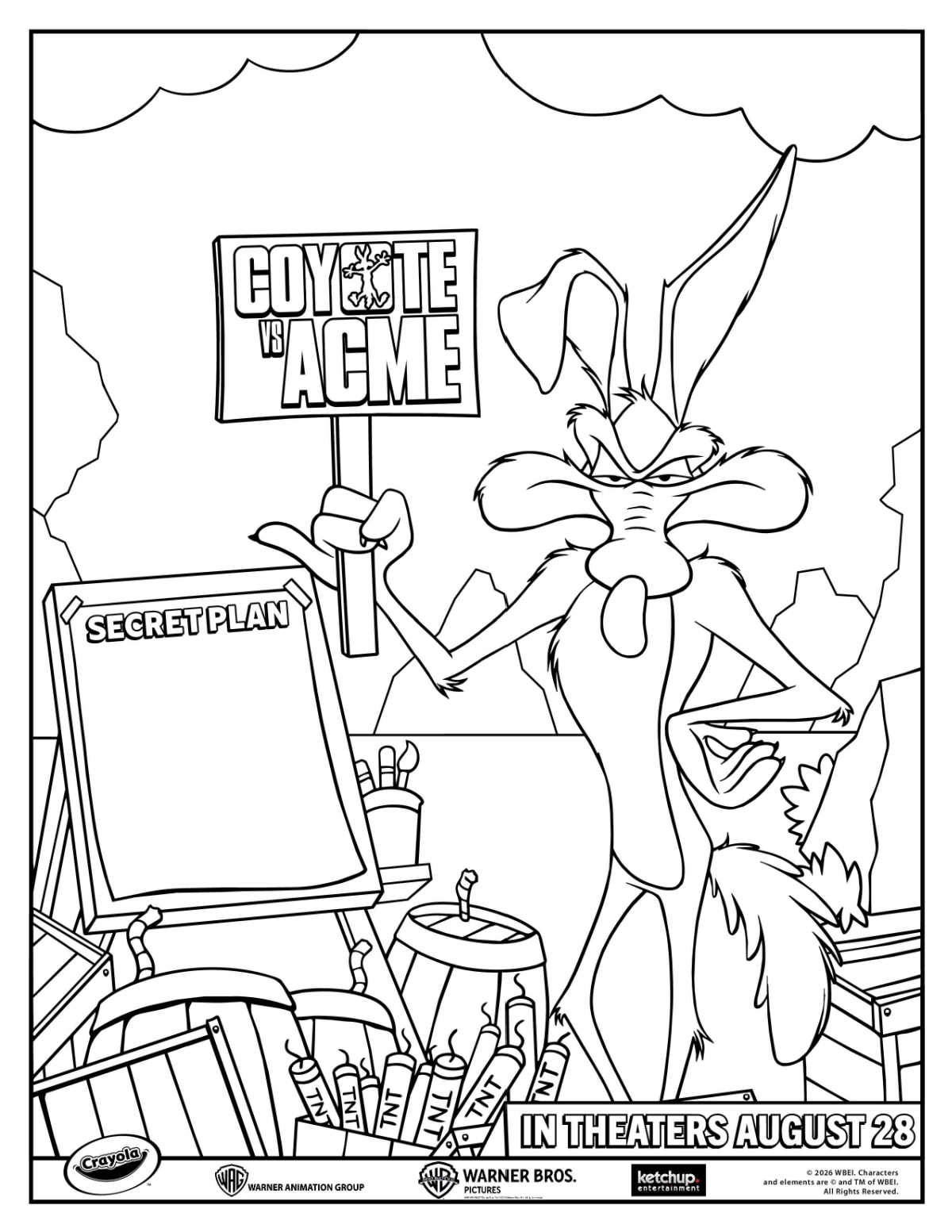 coyote vs acme coloring page