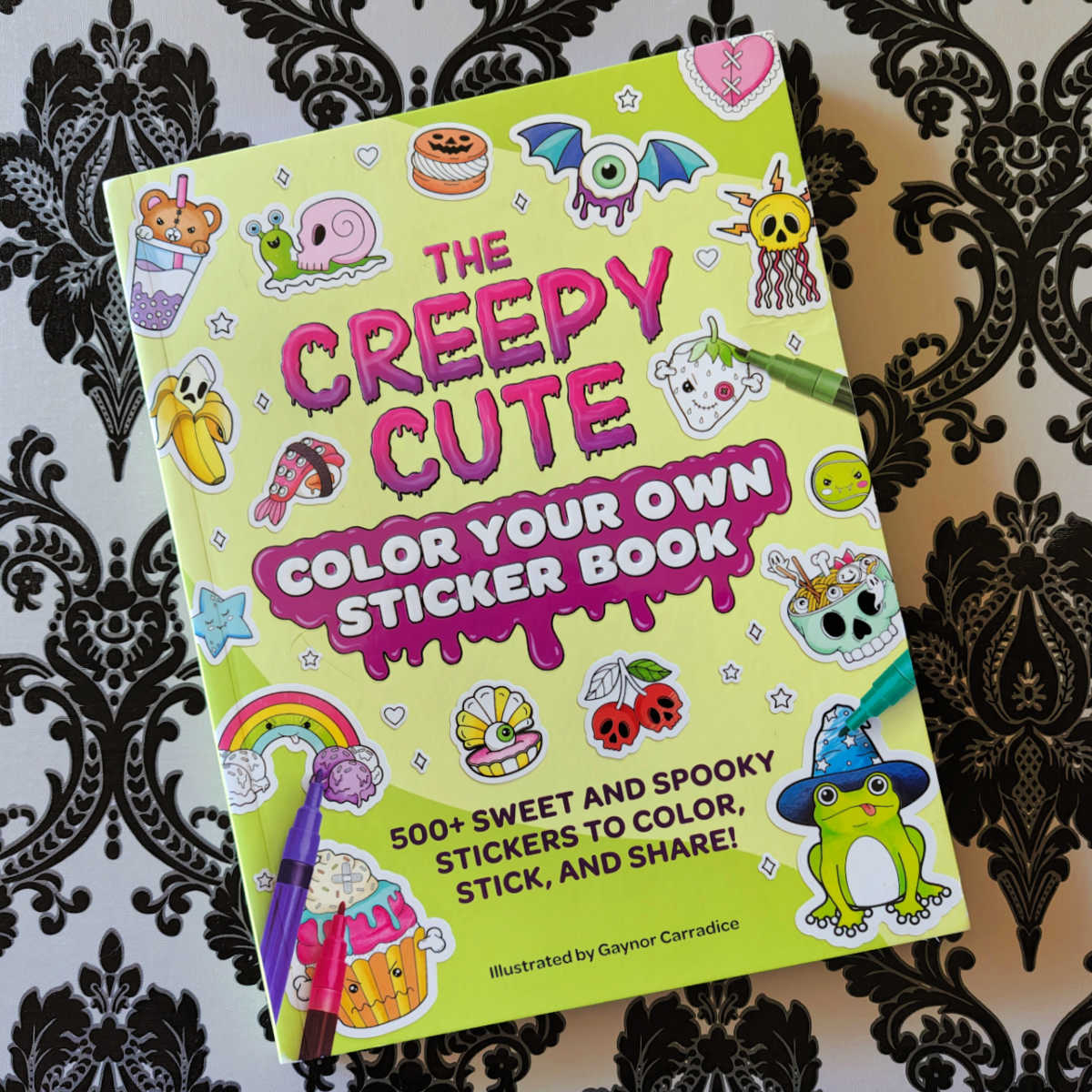 creepy cute color your own sticker book