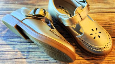 gold t-strap mary jane toddler shoes