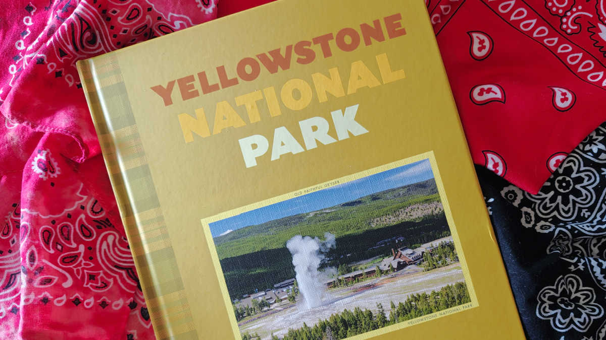 hardcover Yellowstone National Park book