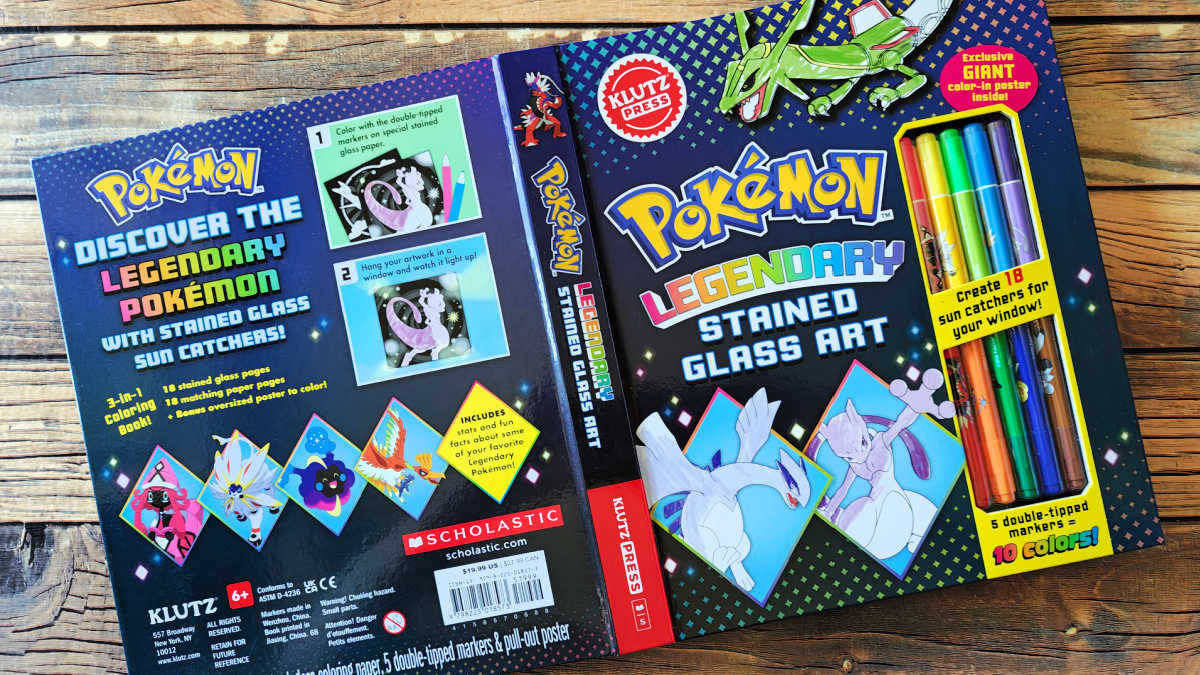 klutz pokemon legendary stained glass art kit