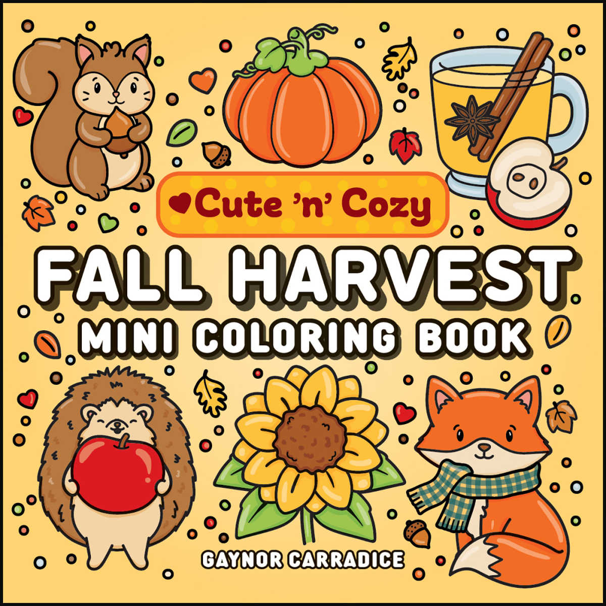mini fall harvest coloring book