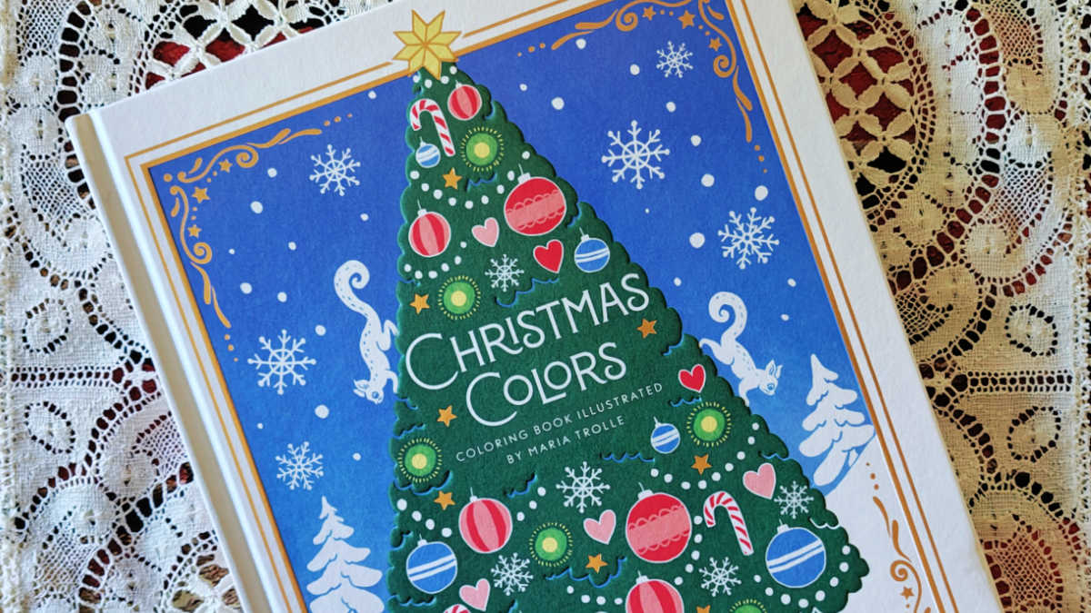 hardcover adult Christmas Colors Coloring Book