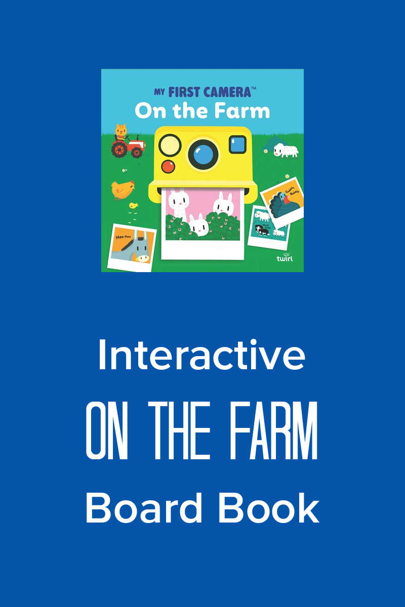 Snap into farmyard fun with the My First Camera: On the Farm board book by Laurence Jammes and Marc Clamens! The review highlights how a clever pop-out "instant photo" camera design brings cows, ducks, and horses to life for toddlers and young readers.
