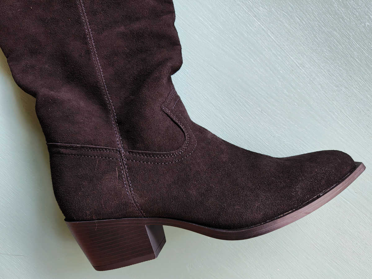 suede western tall boots